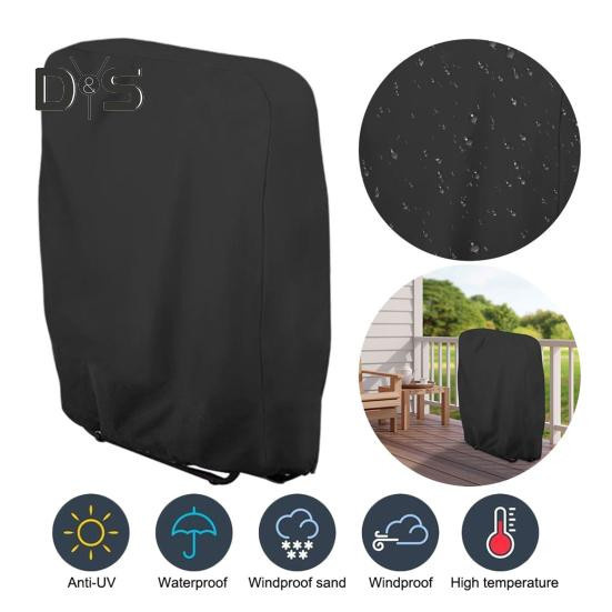 Medoc Schutzhülle für Gartenstühle aus Oxford-Stoff, wasserabweisend, schwarz, Breite: 110 cm - Bild 7