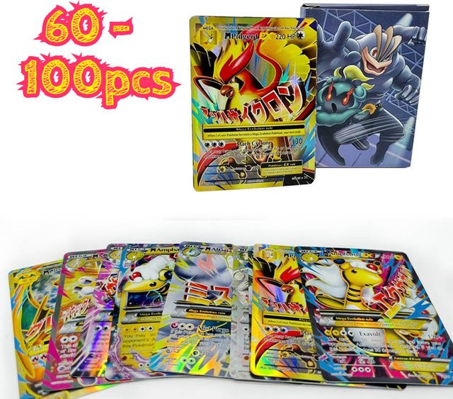 Bandai Pokémon Sammelkarten, Englische Version, 60/100 Stück - Bild 1