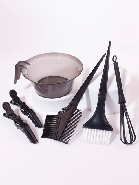 6-teiliges professionelles Salon-Haarfärbeset mit Schüssel, Pinsel, Farbmischer und Haarspange - Bild 1