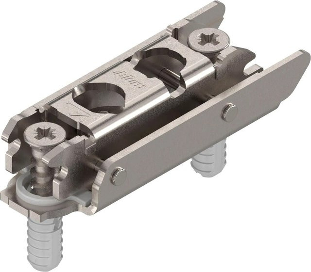 Blum Exzenter-Montageplatte Clip Gerade aus Stahl in Nickeloptik mit 3 mm Expando Distanz - Bild 1