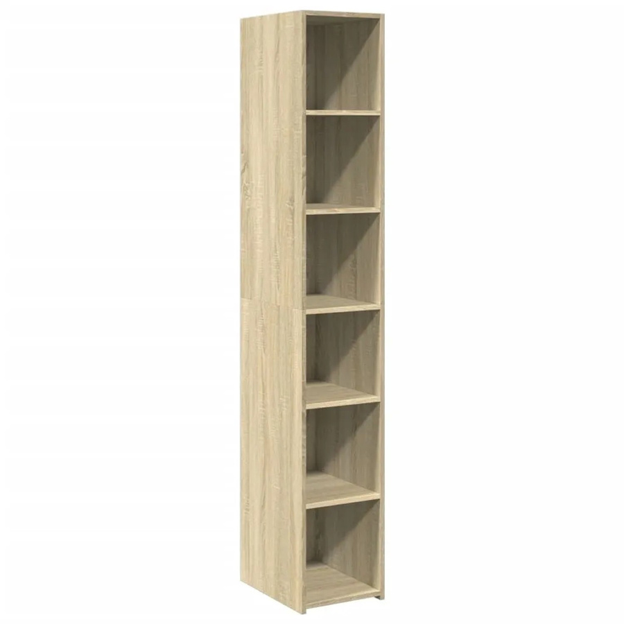 vidaXL Highboard Sonoma-Eiche in Braun und Beige aus Holzwerkstoff, B/T/H: 30 x 41 x 185 cm - Bild 2
