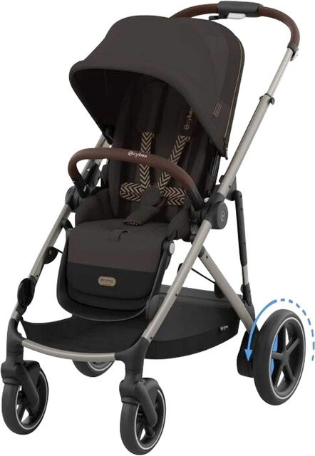 Cybex Gold Kombikinderwagen eGazelle in Braun mit Federung und Schwenkrädern - Bild 1