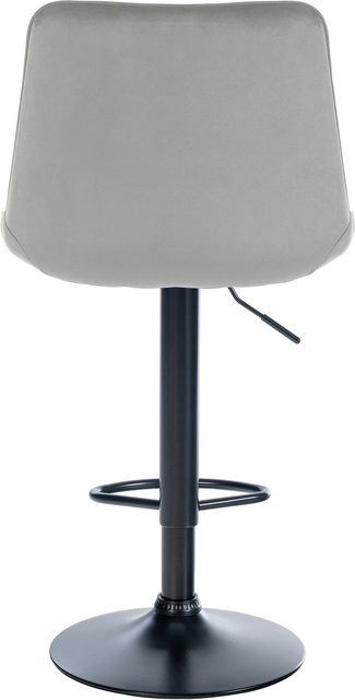 CLP Barhocker Toni aus Samt mit Rückenlehne und Metallgestell, höhenverstellbarer Barstuhl in modernem Design - Bild 1
