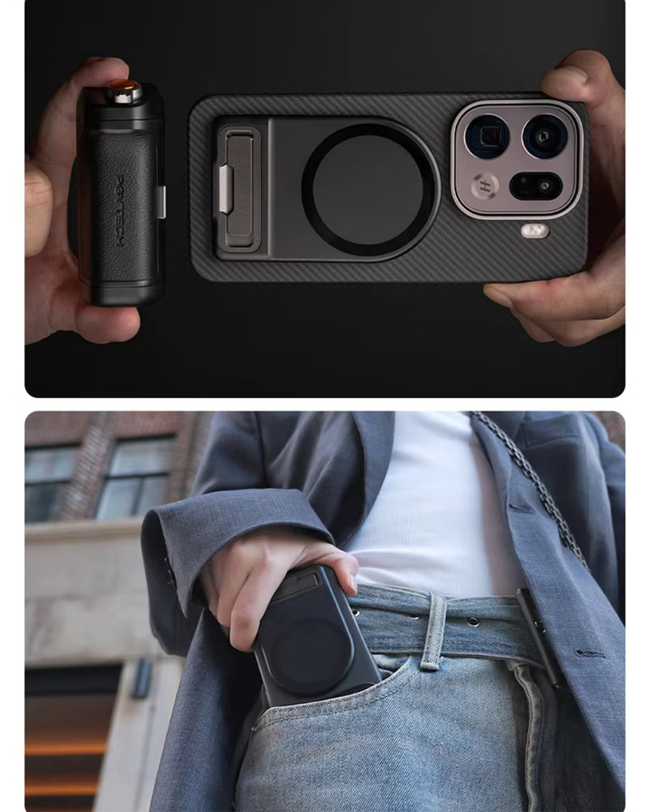 PGYTECH Fotografie Controller Rückseite Hülle für OPPO Find X9 Pro in Schwarz - Bild 3