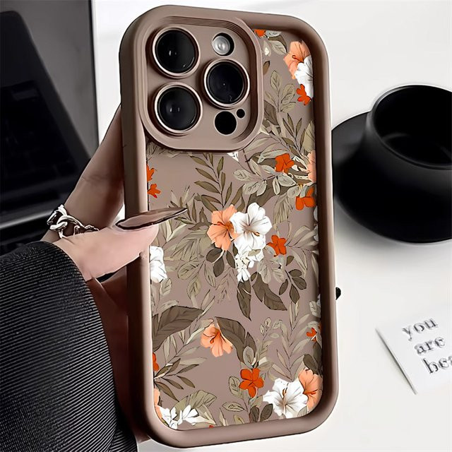 TUNEDEE Stoßfestes iPhone Softcover mit Blumenmuster in Multicolour für iPhone 15 14 13 12 11 Pro Max Plus SE 2020 XS XR X 7 8 - Bild 1