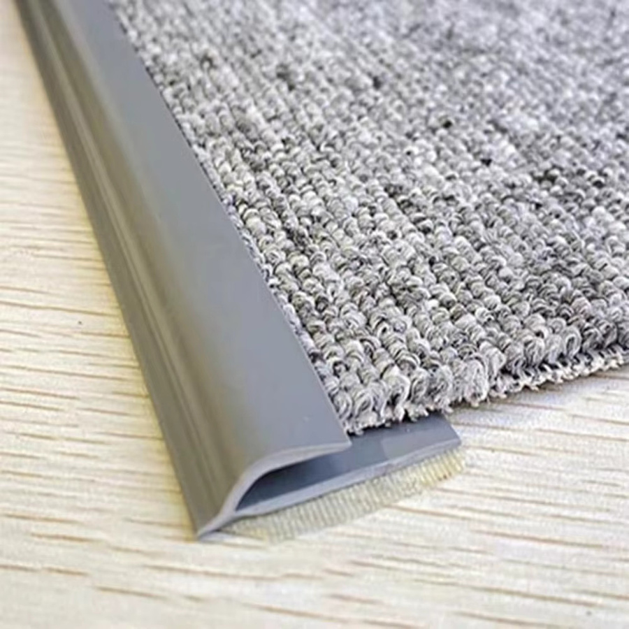 Selbstklebende PVC Teppichkantenleiste als flexibler Teppichkantenschutz und Bodenübergangsleiste in Grau, Länge: 3 m - Bild 4