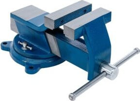 BGS Stahl-Schraubstock aus geschmiedetem Stahl in Blau mit 125 mm Spannbacken - Bild 1