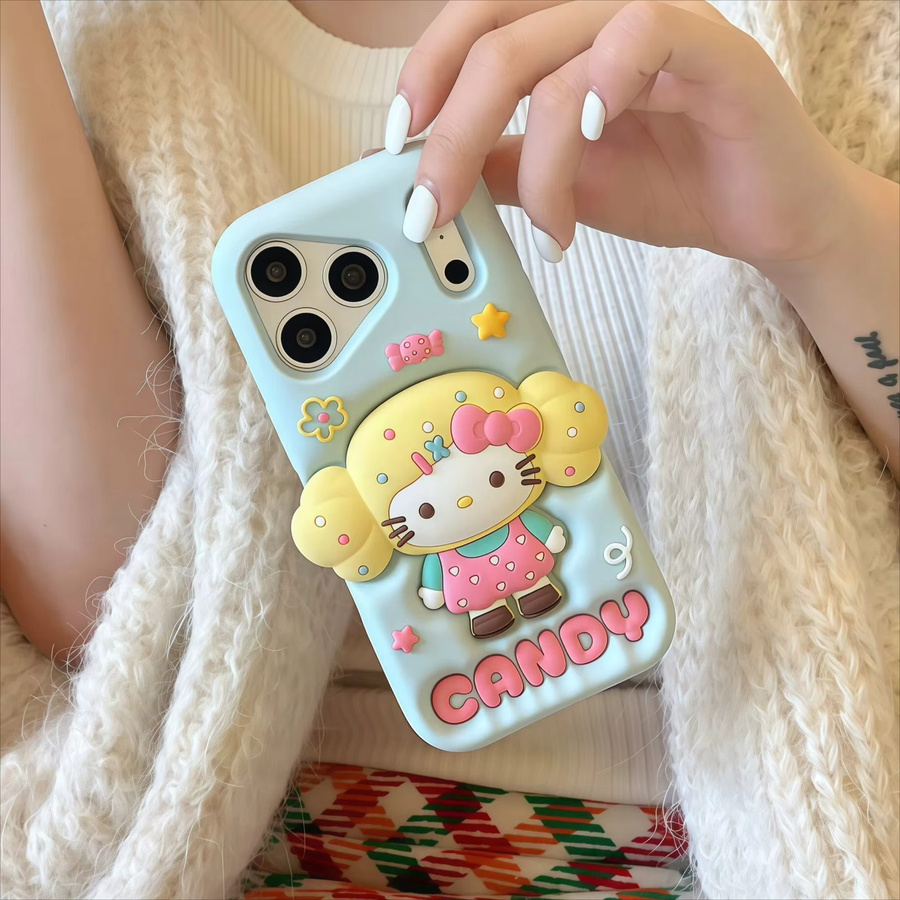 Sanrio Hello Kitty Handyhülle aus weichem Silikon für Apple iPhone 17 16 15 14 13 12 Pro Max Plus 16e - Bild 5