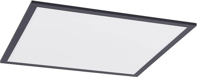 Lindby LED Panel Nelios Moderne Deckenleuchte aus Aluminium in Schwarz - Bild 1
