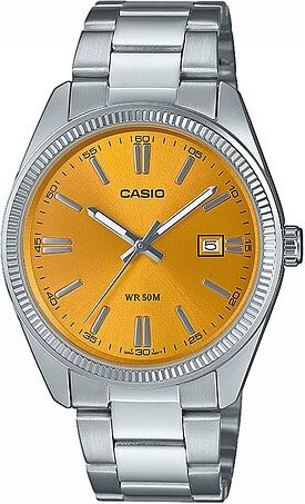 Casio Armbanduhr, Quarz, Edelstahl, Gold, Silber, 44,2 mm, Unisex - Bild 1