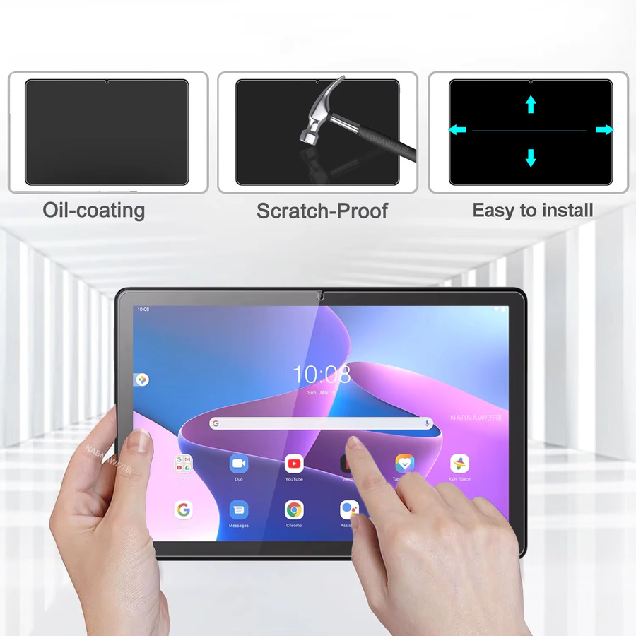 2 Stück HD-Displayschutzfolie aus gehärtetem Glas für Lenovo Tab M10 3. Generation 10.1 TB-328XU TB-328FU, transparent - Bild 3