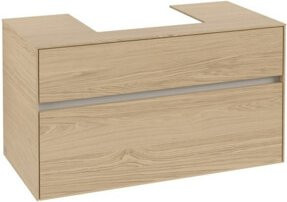 V&B Waschtischunterschrank Collaro in Nordic Oak mit mittigem Waschtisch, B/T/H: 100 x 54,8 x 50 cm - Bild 1