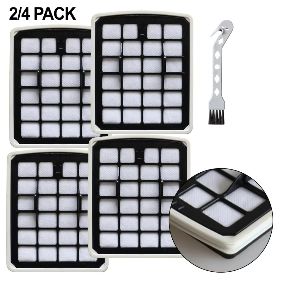 LEENKEA HEPA-Schwammfilter Set mit Reinigungsbürste für Eureka V18C01A-200 und Midea VCS41S160 VCS42S200 VCC18C Staubsauger, Farbe: Weiß - Bild 1