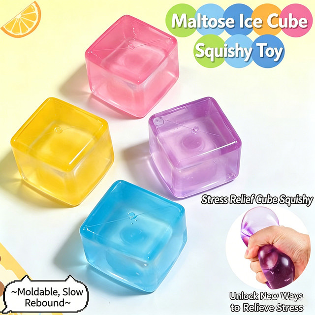 Bandai Quetschbälle Eiswürfel, Stressabbau-Spielzeug, purple, multicolour - Bild 1