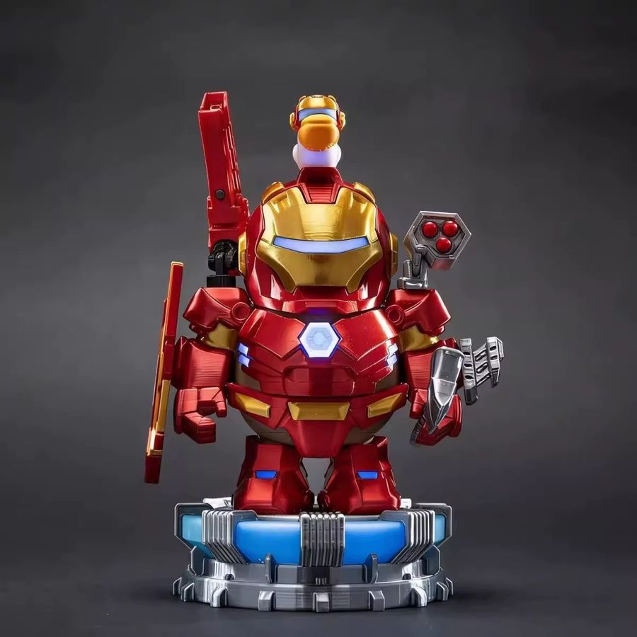 Capybara Spider-Man und Iron Man Mashup Figuren – Marvel Anime Sammelmodelle als süße Schreibtischdekoration in Multicolor - Bild 2