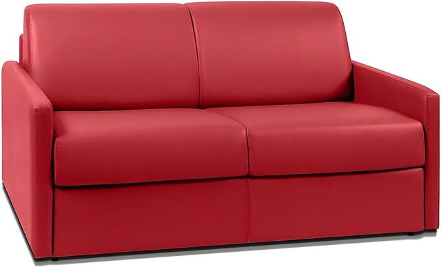 Vente-unique Schlafsofa Calife in Rot mit Kunstlederbezug und Ausziehfunktion - Bild 1