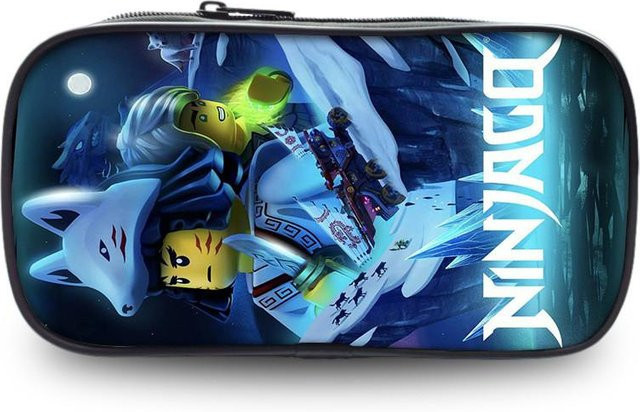 Ninjago Federmäppchen für Schüler aus Polyester in Rot und Multicolour mit Reißverschluss - Bild 1