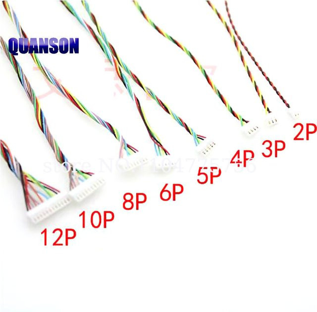5er Set JST 0,8mm IDC Stecker mit Kabel Set multicolor, Pitch 0,8mm, verschiedene Polzahlen und Längen verfügbar - Bild 1