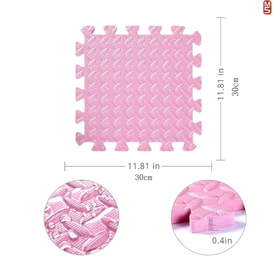 DHDH Babyspielmatte in Pink, weiche und dicke Spielmatte für das Kinderzimmer und Babyaktivitäten - Bild 2