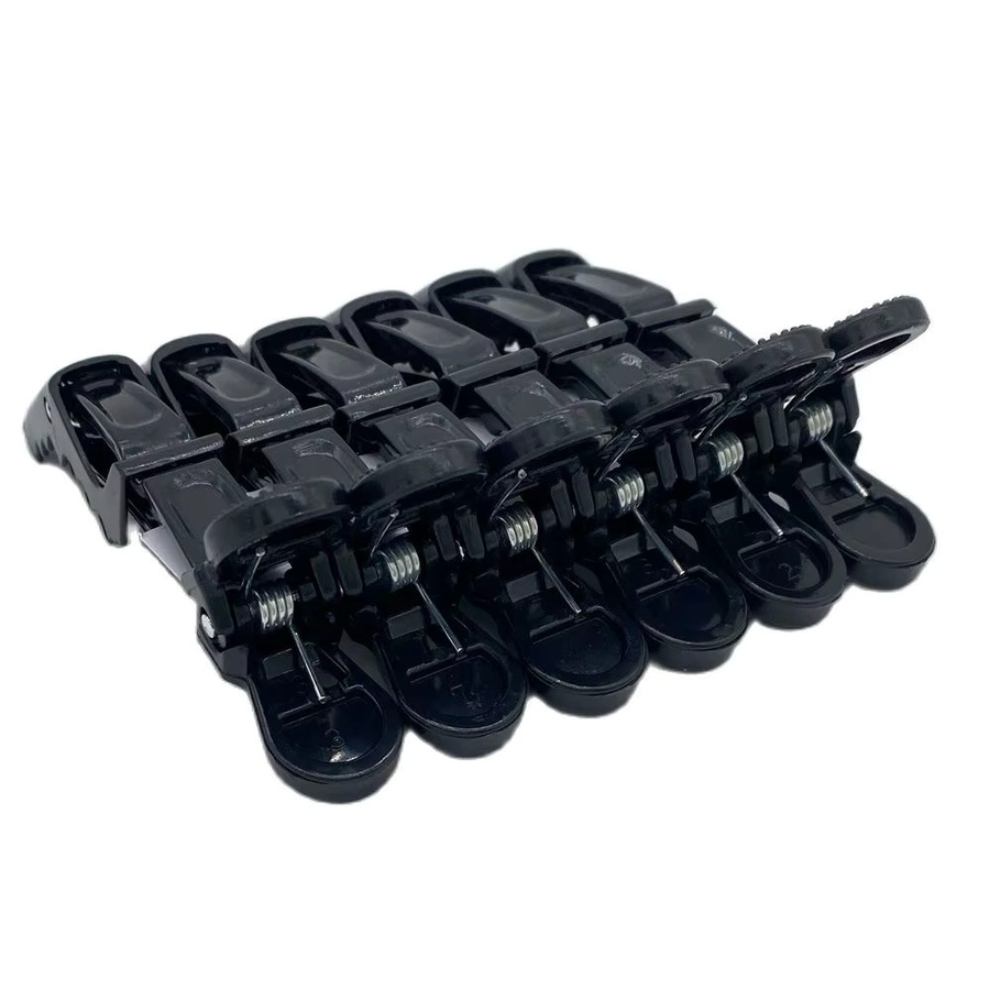 6 Stück Alligator Haarclips, Kunststoff, Schwarz - Bild 2