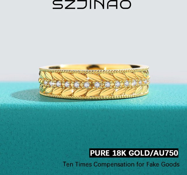 szjinao Ring 750 Gold, Diamant, Unisex - Bild 1