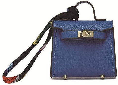 H Home Mini-Taschenanhänger, Damen, blau, Purple Rose, 6x2x5.5cm - Bild 1