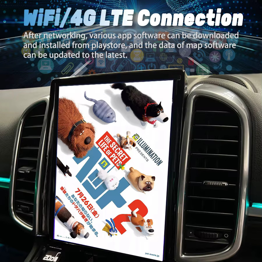 OTOJETA Android 15 Autoradio mit Carplay und GPS für Porsche Cayenne Panamera Macan 2010-2018, Touchscreen Video-Einheit in Schwarz - Bild 2
