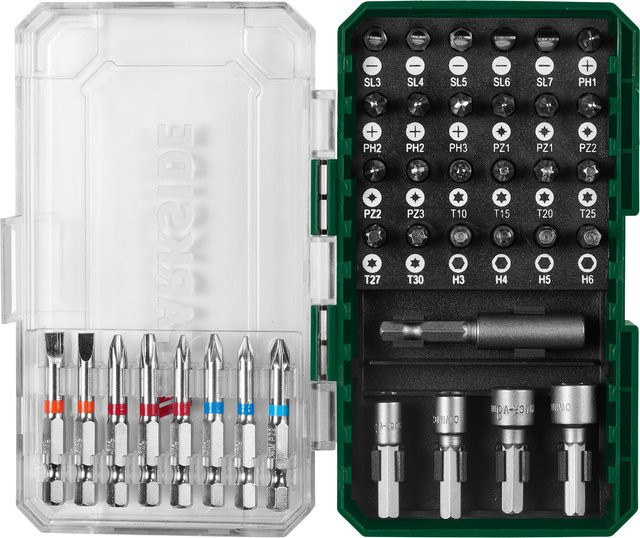 Parkside HSS-Bohrer und Bits Set aus Stahl in Multicolor, 15-teilig - Bild 1