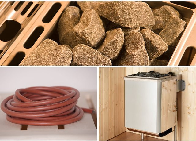 Weka Saunaofen-Set mit integrierter Steuerung, 5,4 kW, Edelstahl, Silber - Bild 2