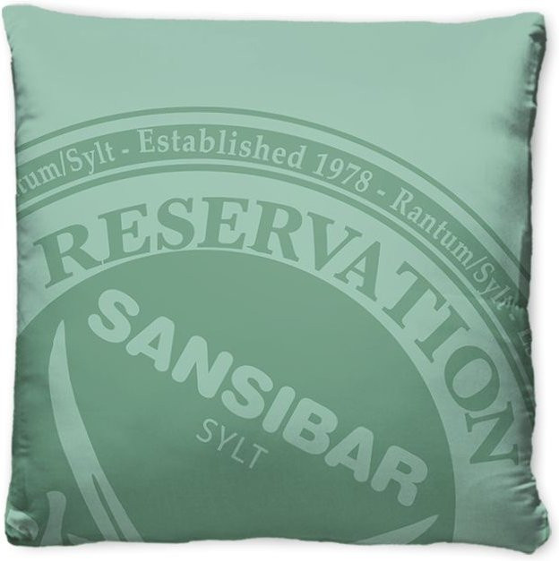 Kissenhülle SANSIBAR grün aus Baumwolle quadratisch 45 x 45 cm - Bild 1