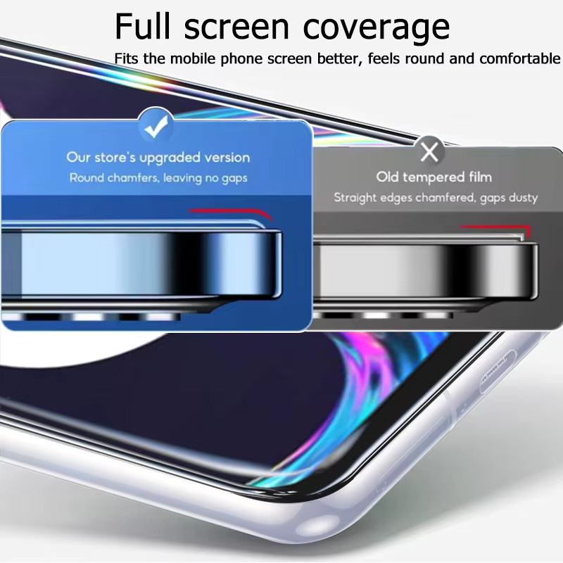 3er-Set gehärtetes Glas als Displayschutz für Realme 8, 6,4 Zoll, transparent, 9H Härte und Fingerabdruck-Entsperrung kompatibel - Bild 3