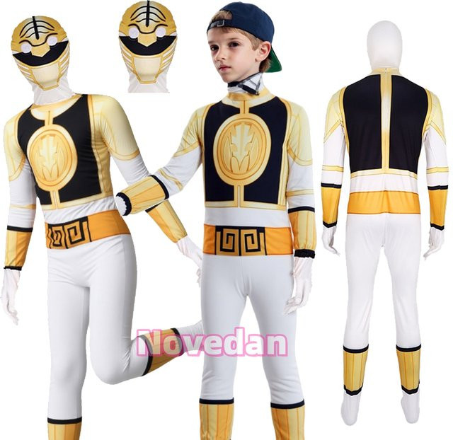 Novedan Power Rangers Samurai Sentai Shinkenger Kostüm, Overall Zentai Anzug, Rot, Bunt / Mehrfarbig - Bild 1