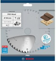 Bosch Hartmetall Kreissägeblatt Standard for Wood für Akkusägen, Farbe: Silber, Durchmesser: 165 mm, Bohrung: 20 mm, Zähneanzahl: 48 - Bild 2