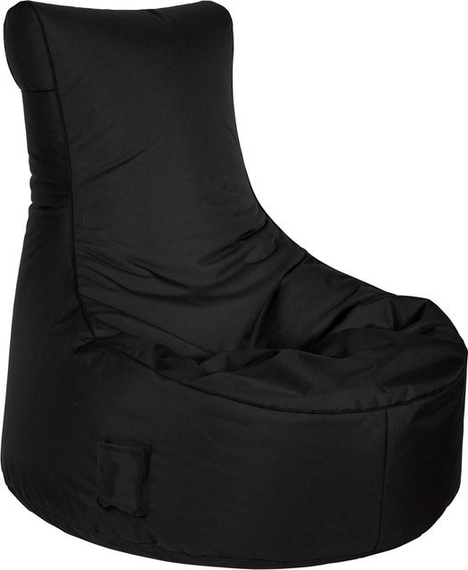 Sitting Point Sitzsack swing scuba in Schwarz, wasserabweisend und abwaschbar, B: 65 cm, T: 90 cm, H: 95 cm - Bild 1