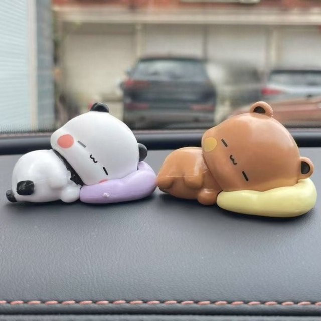 SHINEHENG Bubu Dudu Panda Bär Figur Kawaii Anime Sammlerstück Ornament - Bild 1