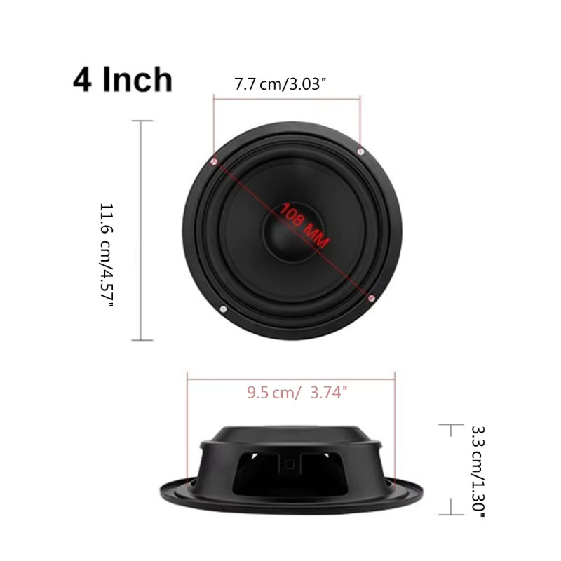 Passiv-Lautsprecher Bass-Radiator Vibrationsmembran für DIY Subwoofer in Schwarz - Bild 3