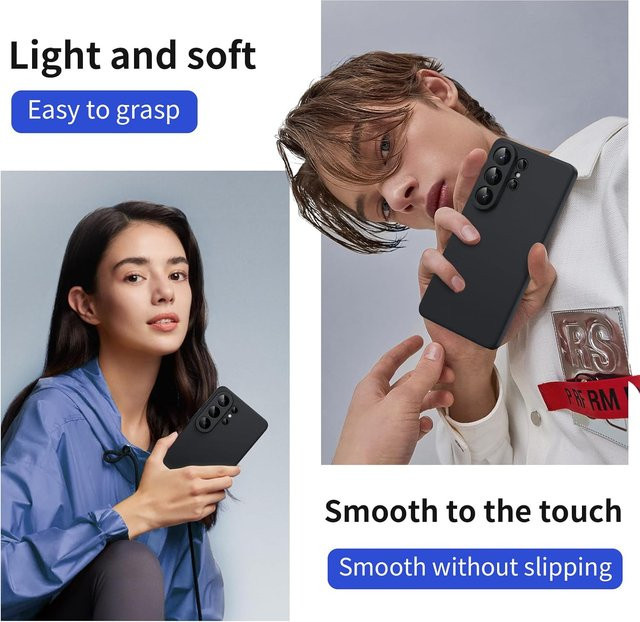 Stoßfeste Silikon-TPU Handyhülle für Samsung Galaxy S26 Ultra S25 S24 S23 S22 S21 FE Plus in Schwarz - Bild 1