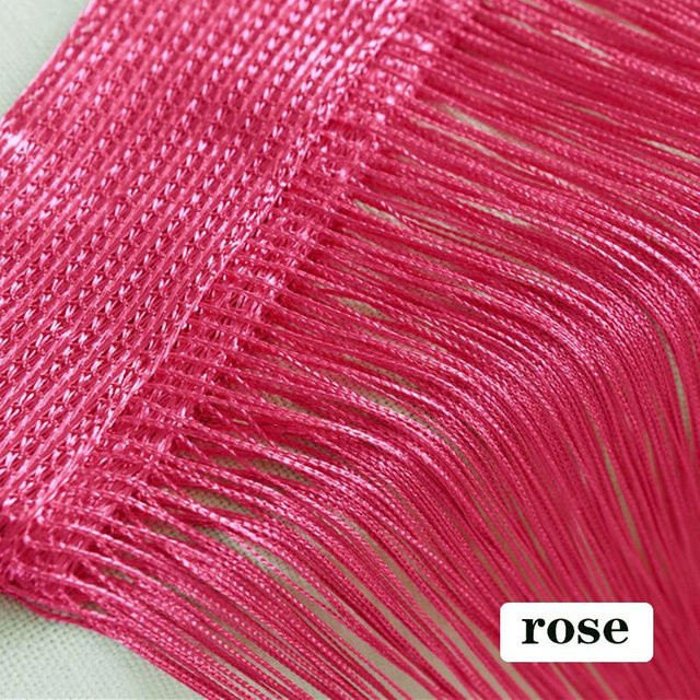 KISS Textile Fadenvorhang als Raumteiler und Fensterpaneel in Hellrosa, B: 100 cm, H: 200 cm - Bild 1
