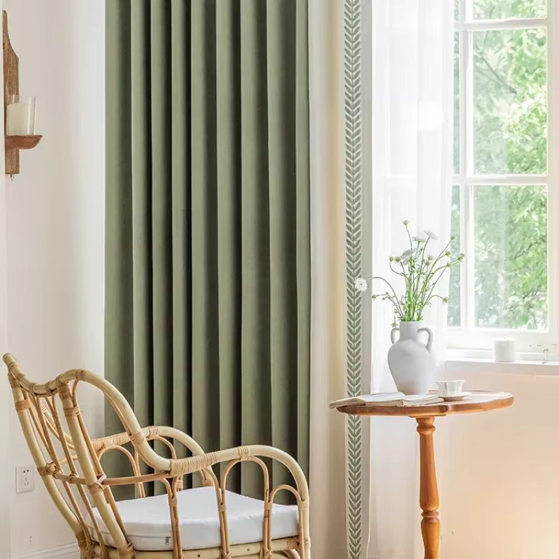 Luxuriöse Cortinas Chenille-Vorhänge mit Bestickung für Wohnzimmer und Schlafzimmer, Transparent, Breite: 80 cm, Höhe: 250 cm - Bild 4