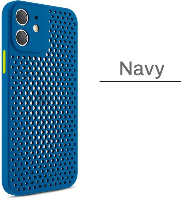 Wärmeableitende und atmungsaktive Silikonhülle von OYCAPA für iPhone in Blau - Bild 1