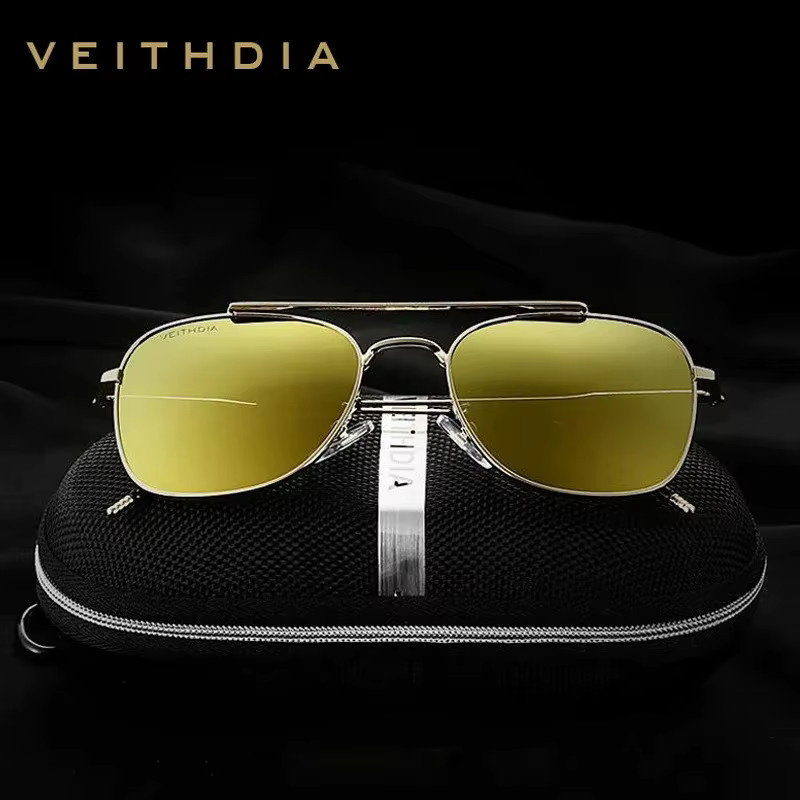 VEITHDIA FA3820 Sonnenbrille, Damen, Vollrand, Aviator, Metall, polarisiert - Bild 2