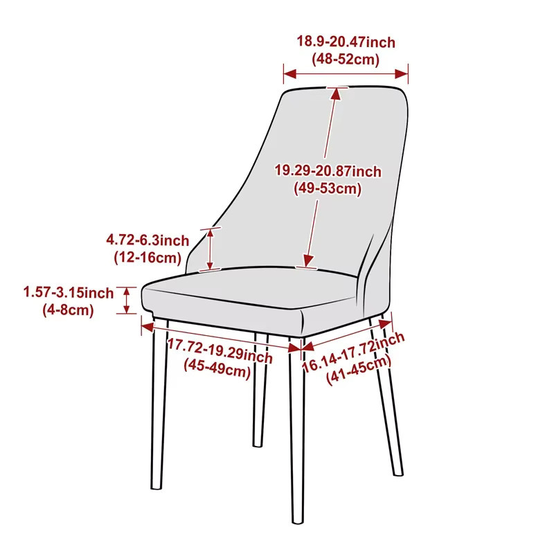 WANERQU Samt Sessel Abdeckungen Elastische Schonbezüge für gebogene Sessel, Grau - Bild 2