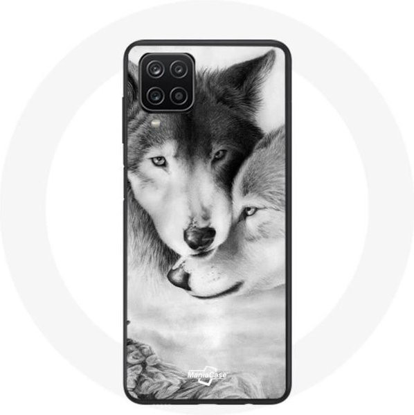 Samsung Galaxy A12 Hülle mit Wolf Duo Tier-Design in Multicolour - Bild 1