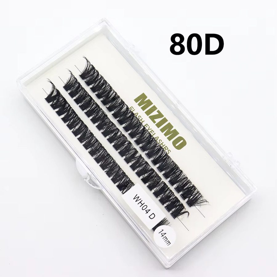 MIZIMO Falsche Wimpern, 3 Reihen segmentiert, Schwarz, Unisex - Bild 2