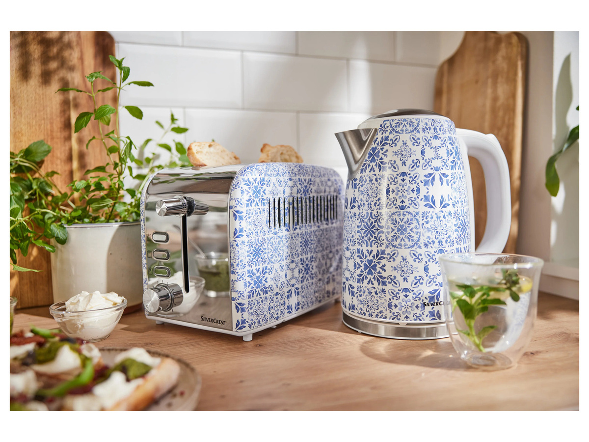SILVERCREST KITCHEN TOOLS Doppelschlitz-Toaster STEP 920 A1 aus Edelstahl mit Auto-Shutoff in Silber und Blau - Bild 2