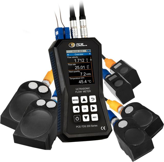 PCE Instruments Ultraschall-Durchflussmessgerät PCE-TDS 200+ SML in Schwarz - Bild 1
