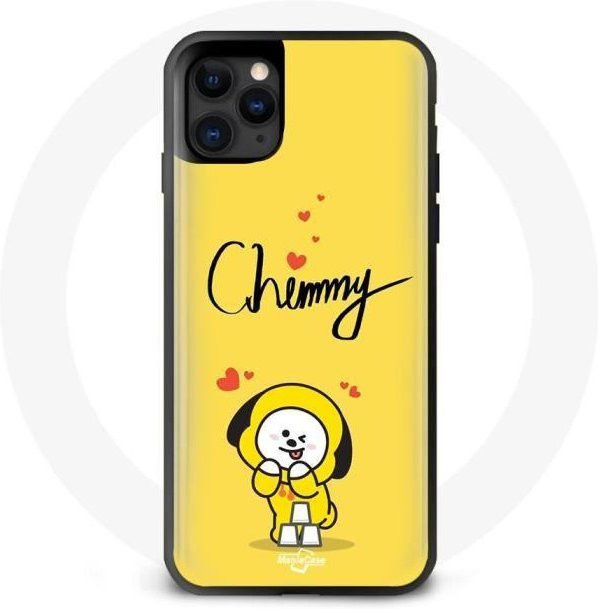 MANIACASE iPhone 13 Mini Hülle mit BTS BT21 Chimchim Design in Gelb - Bild 1
