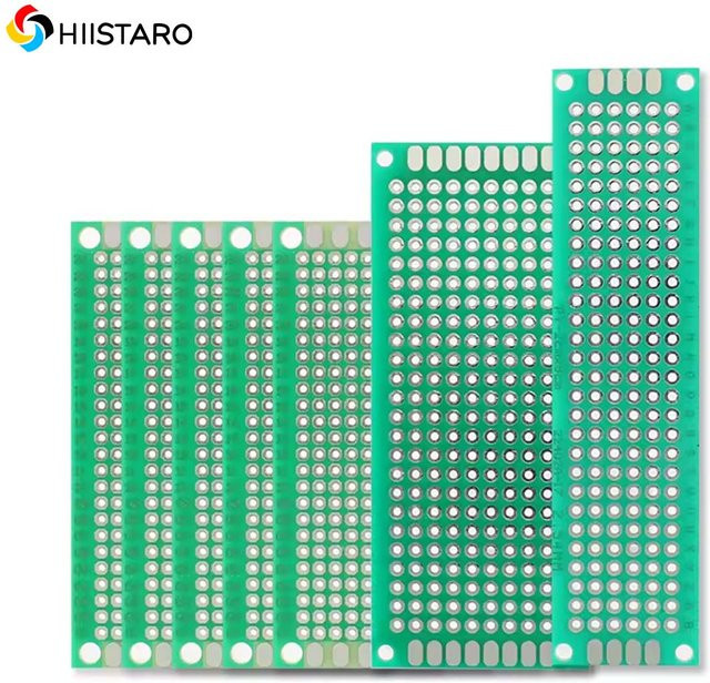 HIISTARO 5er Set Einseitige Prototyp-Leiterplatten Universalplatine PCB DIY-Kit, Farbe: Grün, B/T: 2 x 8 cm, 3 x 7 cm, 4 x 6 cm - Bild 1