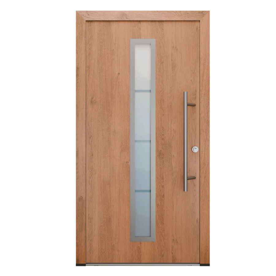 FM Türen AS68 Modell 01 Innentür Winchester Rechts mit Glaseinsatz und Beschläge Set, Braun, B: 100 cm, H: 210 cm - Bild 2