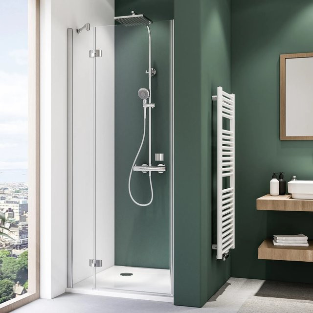 Breuer Espira Drehtür für Nische mit Anschlag in Chrom Mastercarré, Glas transparent, Breite: 80 cm, Höhe: 195 cm - Bild 1
